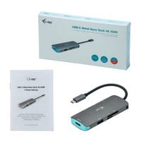 Stacja dokujaca i-tec USB-C Metal Nano Dock 1x HDMI 4K czytnik kart PD 100W