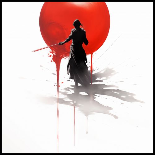 Plakat 80x80cm Samotny Samuraj na Arena.pl