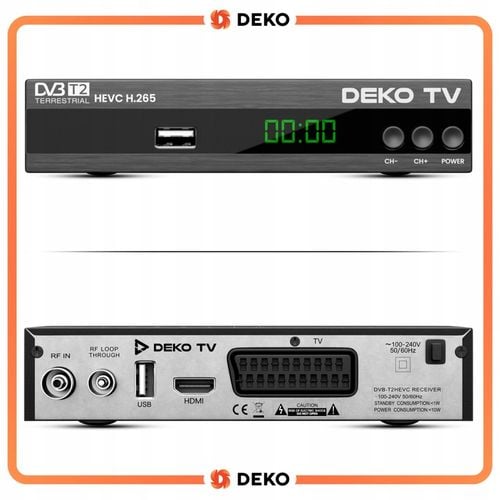 Tuner Dekoder DVB-T2 DekoTV PRO2 Telewizji Naziemnej HEVC H.265 DEKO na Arena.pl