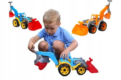 DUZY TRAKTOR Ciągnik z elementami koparki na Arena.pl