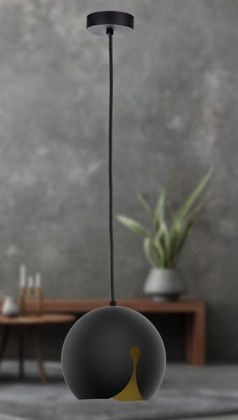 Lampa wisząca 1xE27 MALAGA SMALL BLACK zdjęcie 4