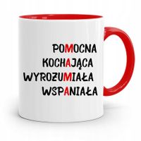 Kubek Czerwony Prezent Dla Mamy Matki Mamusi Mama Z Nadrukiem Ze Zdjęciem