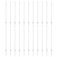 Słupki ogrodzeniowe 44 pcs Srebrny 160 cm Stal