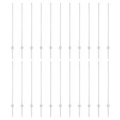 Słupki ogrodzeniowe 44 pcs Srebrny 160 cm Stal