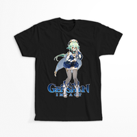 Koszulka Czarna Genshin Impact - Sucrose - WYBIERZ KOLOR KOSZULKI I FASON Męska 4XL