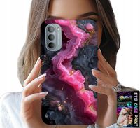 ETUI DO MOTOROLA G31 / G41 - RÓŻOWY MARMUREK PLECKI, MODNE WZORY