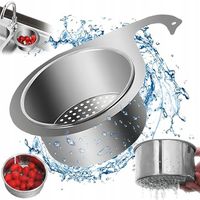 KOSZYK NA ODPADY DO ZLEWU SITKO OCIEKACZ ZLEW NAROŻNY OKRĄGŁY WKŁADKA STAL