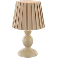 Klasyczna LAMPA stołowa METALIC 21690 Globo abażurowa LAMPA nocna beżowa