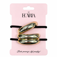 zestaw frotek gumek ze złotą aplikacją na plakietce gum160