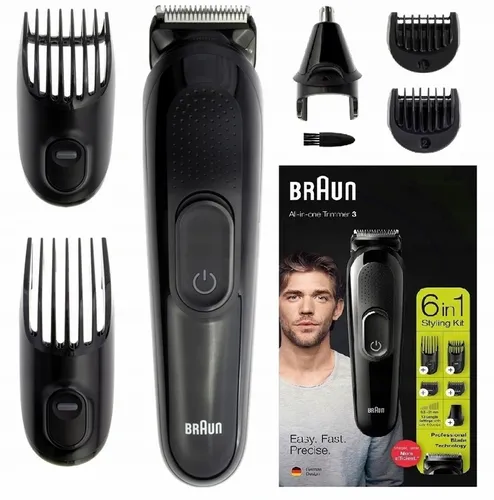 BEZPRZEWODOWA golarka TRYMER do ciala zarostu włosów BRAUN Sharp Blades na Arena.pl