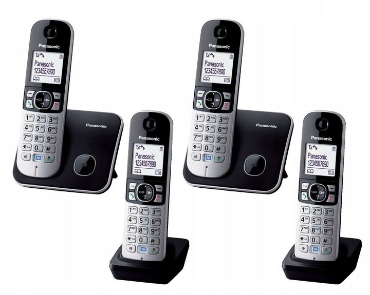 PANASONIC KX-TG 6812 PDB TELEFON DECT 4 SŁUCHAWKI zdjęcie 1