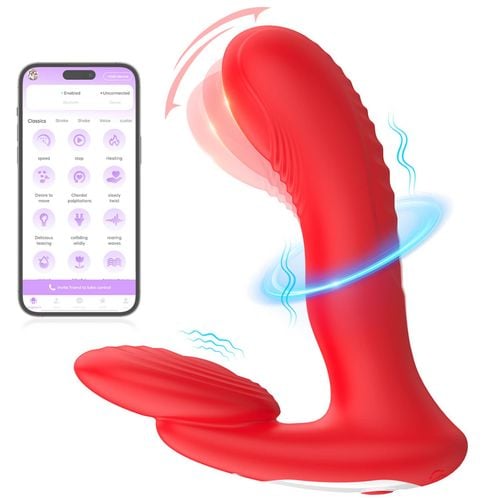 silicone vibrator 3 speeds, 6 frequencies, finger function, heating + app na Arena.pl