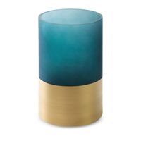 Świecznik ze szkła artystycznego 15x25 grnatowy + złoty