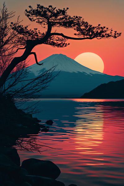 Plakat 30x45cm Góra Wieczorem zdjęcie 1