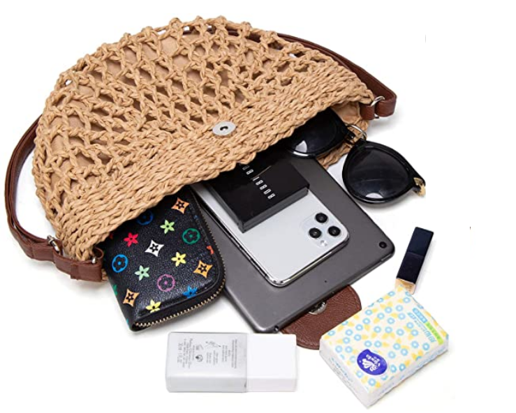 Torebka PLECIONA na ramię BOHO KOSZYK PÓŁKSIĘŻYC zdjęcie 11