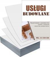 Ulotki A4 5000szt reklamowe firmowe duży wybór wzorów USŁUGI BUDOWLANE