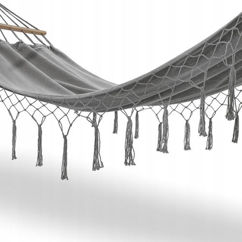 HAMAK OGRODOWY z DRĄŻKIEM fędzle BOHO huśtawka 120kg +TORBA LINY GRATIS na Arena.pl