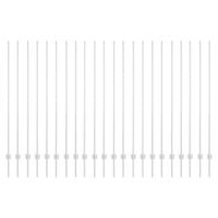 Słupki ogrodzeniowe 44 pcs Srebrny 200 cm Stal