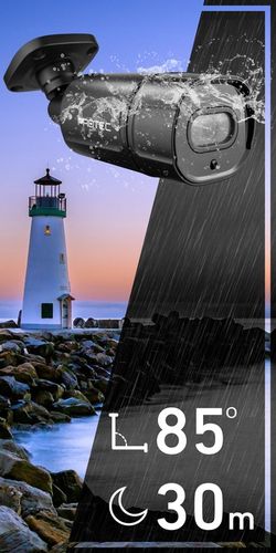 PREMIUM MONITORING DOMU FIRMY PODWÓRKA 6 KAMER 4K 8MPX CZARNE 24/7 na Arena.pl