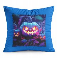 PODUSZKA NIEBIESKA PREZENT - HALLOWEEN