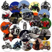 NAKLEJKI NA ZESZYT NALEPKA Z POSTACIAMI KÓŁKO MOTOCYKLE WZORY 23EL