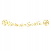 Girlanda komunijna Pierwsza Komunia Św.Baner złoty
