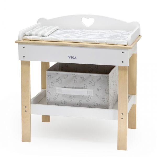 VIGA Drewniany Przewijak 2w1 Wanienka dla Lalek zdjęcie 20
