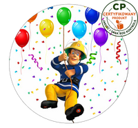 Opłatek na tort Strażak Sam