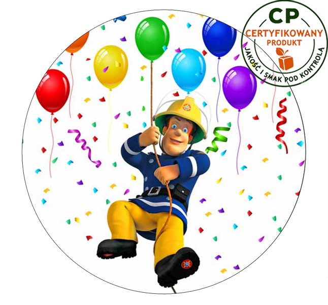 Opłatek na tort Strażak Sam zdjęcie 1