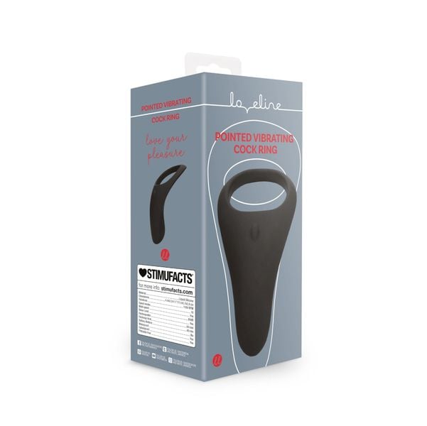 Pointed Vibrating Cock Ring - Licorice Black zdjęcie 8