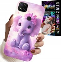 ETUI DO XIAOMI REDMI 9C - SŁODKI SŁONIK NA RÓŻOWYM TLE CASE +FOLIA