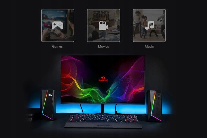 Głośniki komputerowe Redragon GS520 Anvil RGB do komputera zdjęcie 13
