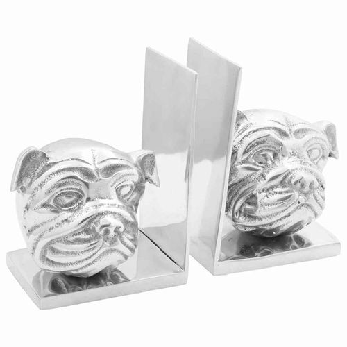 Podpórki do książek 2 pcs Srebrny 8 x 12 x 16.5 cm Aluminium na Arena.pl