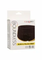 boundless brief black & yellow - komfortowe majtki z systemem mocowania