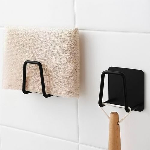 Organizer na gąbke kuchenną do zlewu ściany uchwyt zmywak stal czarny na Arena.pl