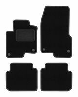 Dywaniki welurowe LUX czarne do Smart ForFour I 2004-2007, z mocowaniami