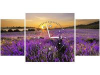 80X40CM ZEGAR POLE LAWENDY OBRAZ