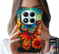 ETUI DO XIAOMI NOTE 14 PRO 5G - MOTYLE MOTYLKI KWIATKI RÓŻE OBUDOWA