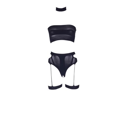 ananke xii - three piece with choker, bandeau top and pantie with garters na Arena.pl