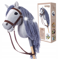 Hobby Horse A3 Koń na kiju Hoppihorse z lejcami szary akcesoria w zestawie