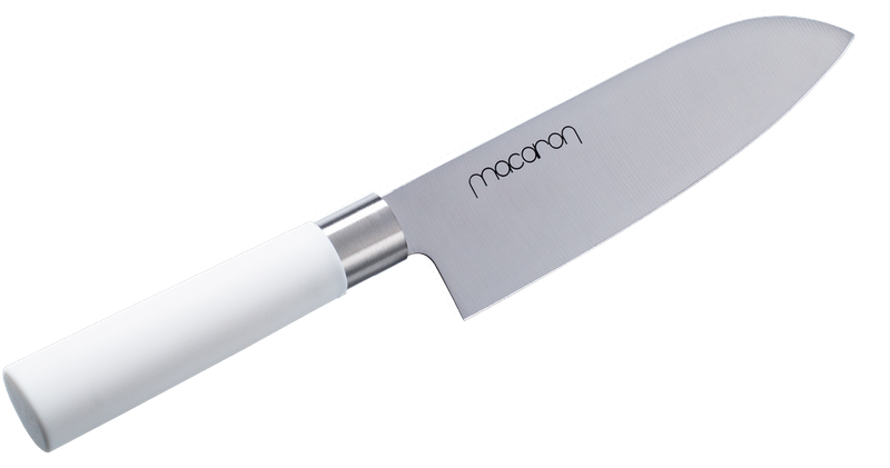 Satake Macaron White Nóż Santoku 17 cm zdjęcie 1