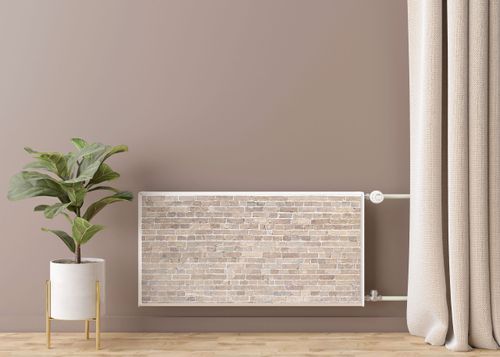 MATA Magnetyczna Kaloryfera Beżowe Cegły Mur 3D 100cm x 60cm na Arena.pl