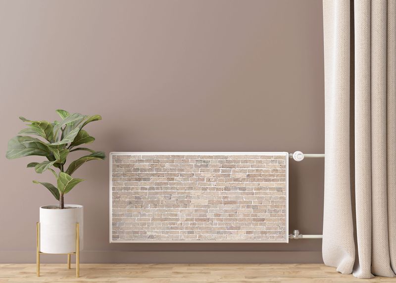 MATA Magnetyczna Kaloryfera Beżowe Cegły Mur 3D 100cm x 60cm zdjęcie 7