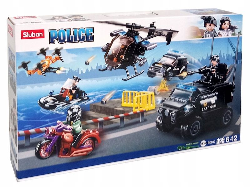 Klocki Sluban Konstruktor - Policja 469el. zdjęcie 1