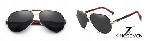 Okulary przeciwsłoneczne KINGSEVEN AVIATOR PILOTKI na Arena.pl