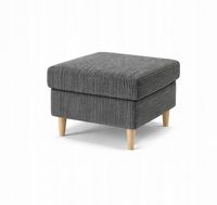 Podnóżek pufa Carl skandynawski do fotela 50x50x40 ciemny szary S21