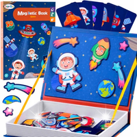 KSIĄŻKA MAGNETYCZNA EDUKACYJNA PUZZLE UKŁAD SŁONECZNY KOSMOS PUDEŁKO ZESTAW