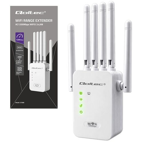 Qoltec Repeater WiFi 6 AX1200 6 anten na Arena.pl