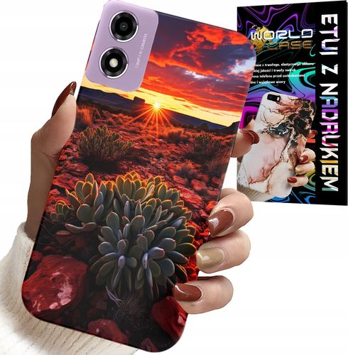 ETUI DO MOTOROLA MOTO E14 - MEKSYKAŃSKA PUSTYNIA WIDOKI CASE + SZKŁO na Arena.pl