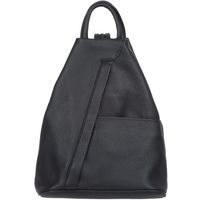 VERA PELLE plecak damski skórzany elegancki trójkątny V509 czarny